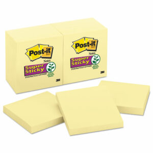 Pads in Canary Yellow, 3" x 3", 90 Sheets/Pad, 12 Pads/Pack