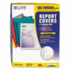 Vinyl Report Covers, 0.13" Capacity, 8.5 x 11, Clear/Clear, 50/Box - Image 3