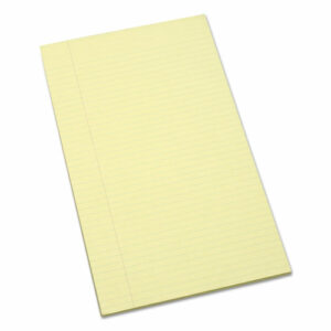 7530011247632, SKILCRAFT Writing Pad, Wide/Legal Rule, 100 Canary-Yellow 8.5 x 13.25 Sheets, Dozen