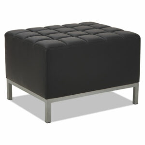 Alera QUB Series Ottoman, 26.38" x 21.5" x 17.5", Black
