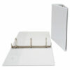 Deluxe Round Ring View Binder, 3 Rings, 3" Capacity, 11 x 8.5, White - Image 2