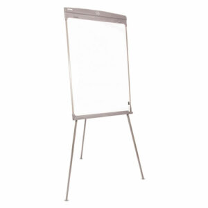 7520016421222, SKILCRAFT Standard Presentation Easel, 27" x 35", White Surface, Graphite Gray Steel Frame