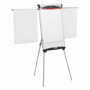 7520016421221, SKILCRAFT Euro Magnetic Presentation Easel, 26" x 34", White Surface, Black Aluminum Frame