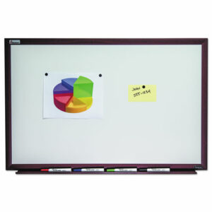 7110016305170, SKILCRAFT Magnetic Porcelain Dry Erase Board, 72" x 48", White Surface, Natural Mahogany Frame