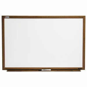 7110016305156, SKILCRAFT Melamine Dry Erase White Board, 48" x 36", White Surface, Natural Oak Frame