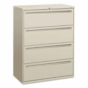 Brigade 700 Series Lateral File, 4 Legal/Letter-Size File Drawers, Light Gray, 42" x 18" x 52.5"