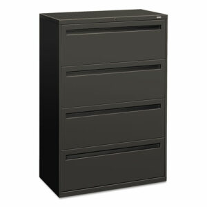 Brigade 700 Series Lateral File, 4 Legal/Letter-Size File Drawers, Charcoal, 36" x 18" x 52.5"