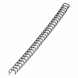 Wire Bindings for 11 x 8.5 Documents, 32 Rings, 0.38" (80-Sheet) Capacity, Black, 25/Pack