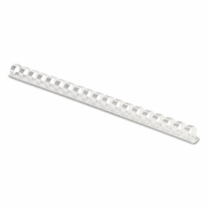 Plastic Comb Bindings for 11 x 8.5 Documents, 19 Rings, 0.38" (55-Sheet) Capacity, White, 100/Pack