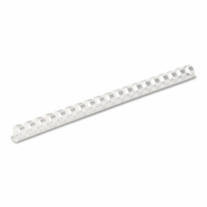 Plastic Comb Bindings for 11 x 8.5 Documents, 19 Rings, 0.5" (90-Sheet) Capacity, White, 100/Pack