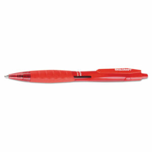 7520016451149, SKILCRAFT VISTA Ballpoint Pen, Retractable, Bold 1.4 mm, Red Ink, Translucent Red Barrel, Dozen
