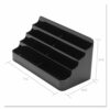 8-Tier Recycled Business Card Holder, Holds 400 Cards, 7.88 x 3.88 x 3.38, Plastic, Black - Image 4