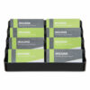 8-Tier Recycled Business Card Holder, Holds 400 Cards, 7.88 x 3.88 x 3.38, Plastic, Black - Image 3