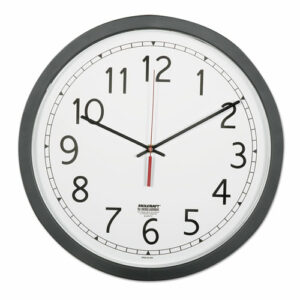 6645016238824 SKILCRAFT Quartz Wall Clock, 16.5" Overall Diameter, Black Case, 1 AA (sold separately)