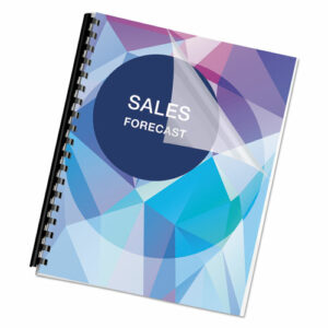 PET Ultra Clear Binding Covers, 7 mil Plastic, Square Corners, 11 x 8.5, Gloss Clear, 100/Pack