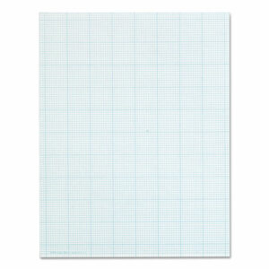 Cross Section Pads, Cross-Section Quadrille Rule (10 sq/in, 1 sq/in), 50 White 8.5 x 11 Sheets