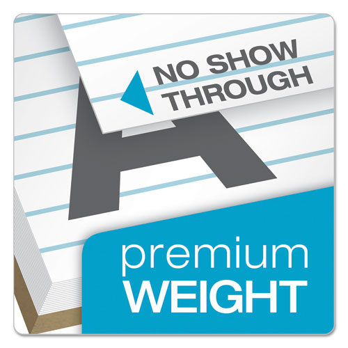 Docket Gold Ruled Perforated Pads, Narrow Rule, 50 White 5 x 8 Sheets, 12/Pack - Image 2