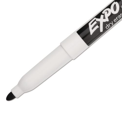 Low-Odor Dry-Erase Marker, Fine Bullet Tip, Black, Dozen - Image 4