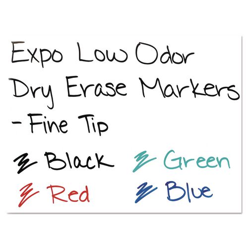Low-Odor Dry-Erase Marker, Fine Bullet Tip, Black, Dozen - Image 5