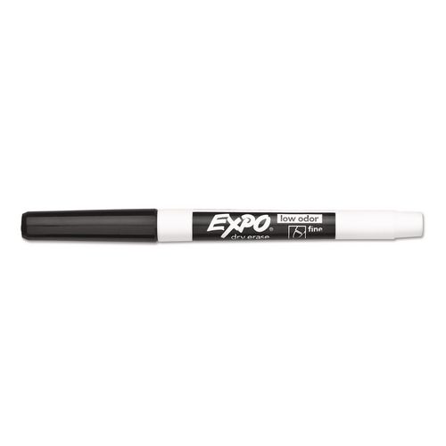 Low-Odor Dry-Erase Marker, Fine Bullet Tip, Black, Dozen - Image 2