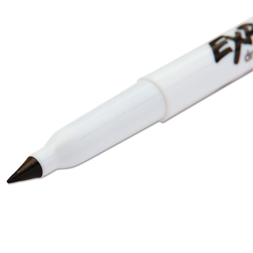 Low-Odor Dry-Erase Marker, Extra-Fine Bullet Tip, Black, 4/Pack - Image 5