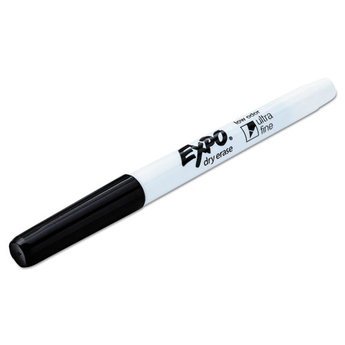 Low-Odor Dry-Erase Marker, Extra-Fine Bullet Tip, Black - Image 3