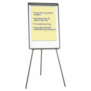 Dry Erase Board with Tripod Easel, 29" x 41", White Surface