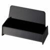 Business Card Holder, Holds 50 2 x 3.5 Cards, 3.75 x 1.81 x 1.38, Plastic, Black - Image 2