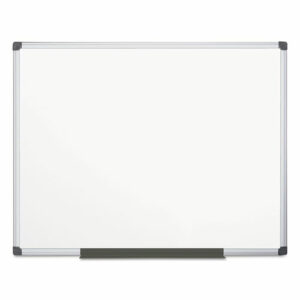 Porcelain Value Dry Erase Board, 48" x 72", White Surface, Satin Aluminum Frame