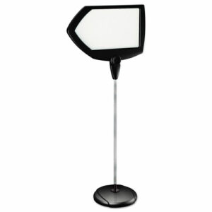 Magnetic Dry Erase Floor Stand Signs, White 25" x 17" Arrow Surface, Black/Silver Frame, 25" x 10" x 38" to 63"