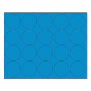Heavy-Duty Board Magnets, Circles, 0.75" Diameter, Blue, 20/Pack