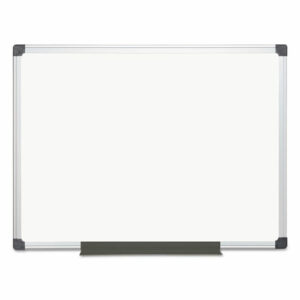 Value Melamine Dry Erase Board, 36" x 48", White Surface, Satin Aluminum Frame