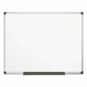 Value Lacquered Steel Magnetic Dry Erase Board, 72" x 48", White Surface, Satin Aluminum Frame