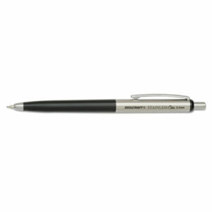 7520016558004, SKILCRAFT Stainless Elite Mechanical Pencil, 0.5 mm, F (#2.5), Black Lead, Black/Silver Barrel, 3/Pack