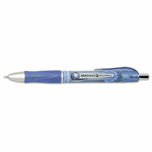 7520016539299, SKILCRAFT Needle Point Rollerball Pen, Retractable, Fine 0.7 mm, Blue Ink, Blue/White/Black Barrel, Dozen