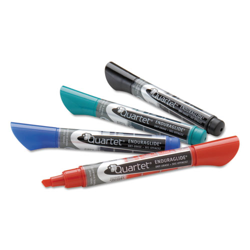 EnduraGlide Dry Erase Marker, Broad Chisel Tip, Assorted Colors, 4/Set - Image 2