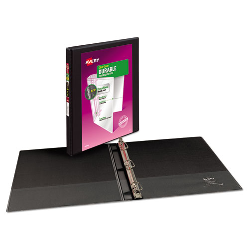 Durable View Binder with DuraHinge and Slant Rings, 3 Rings, 0.5" Capacity, 11 x 8.5, Black - Image 9