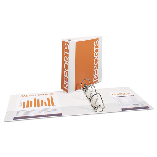 Durable View Binder with DuraHinge and Slant Rings, 3 Rings, 3" Capacity, 11 x 8.5, White - Image 8