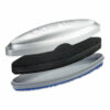 Premium Magnetic 3-in-1 Glass Board Eraser, 6.5" x 2" x 1.38", Silver - Image 2