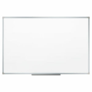 Dry Erase Board with Aluminum Frame, 72" x 48", White Surface, Satin Aluminum Frame