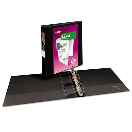 Durable View Binder with DuraHinge and Slant Rings, 3 Rings, 1.5" Capacity, 11 x 8.5, Black - Image 9