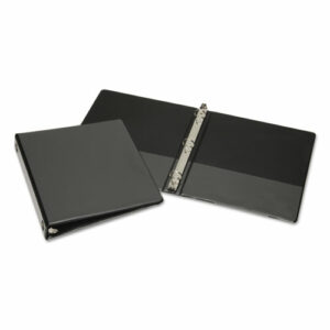 7510015104865, SKILCRAFT Round Ring View Binder, 3 Rings, 1" Capacity, 11 x 8.5, Black