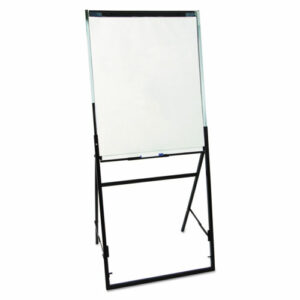Futura Dry Erase Presentation Easel, 26" x 35", White Surface, Black Steel Frame