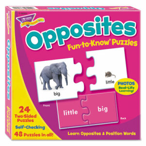 Fun to Know Puzzles, Opposites and Position Words Matching Game, Ages 3 and Up, (24) Puzzle Piece Pairs