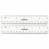 Clear Plastic Ruler, Standard/Metric, 6" Long, Clear, 2/Pack - Image 2
