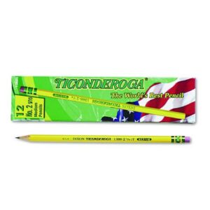 Pencils, F (#2.5), Black Lead, Yellow Barrel, Dozen