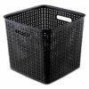 Plastic Weave Bin, Extra Large, 12.5" x 12.5" x 11.13", Black, 2/Pack - Image 2