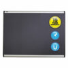 Prestige Plus Magnetic Fabric Bulletin Boards, 72" x 48", Gray Surface, Satin Aluminum Frame