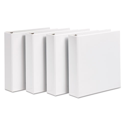 Durable View Binder with DuraHinge and Slant Rings, 3 Rings, 3" Capacity, 11 x 8.5, White, 4/Pack - Image 8