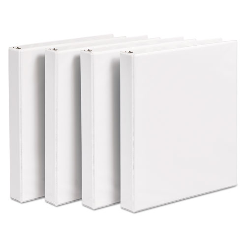 Durable View Binder with DuraHinge and Slant Rings, 3 Rings, 1" Capacity, 11 x 8.5, White, 4/Pack - Image 8